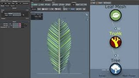 Modeling a palm tree in #Speedtree