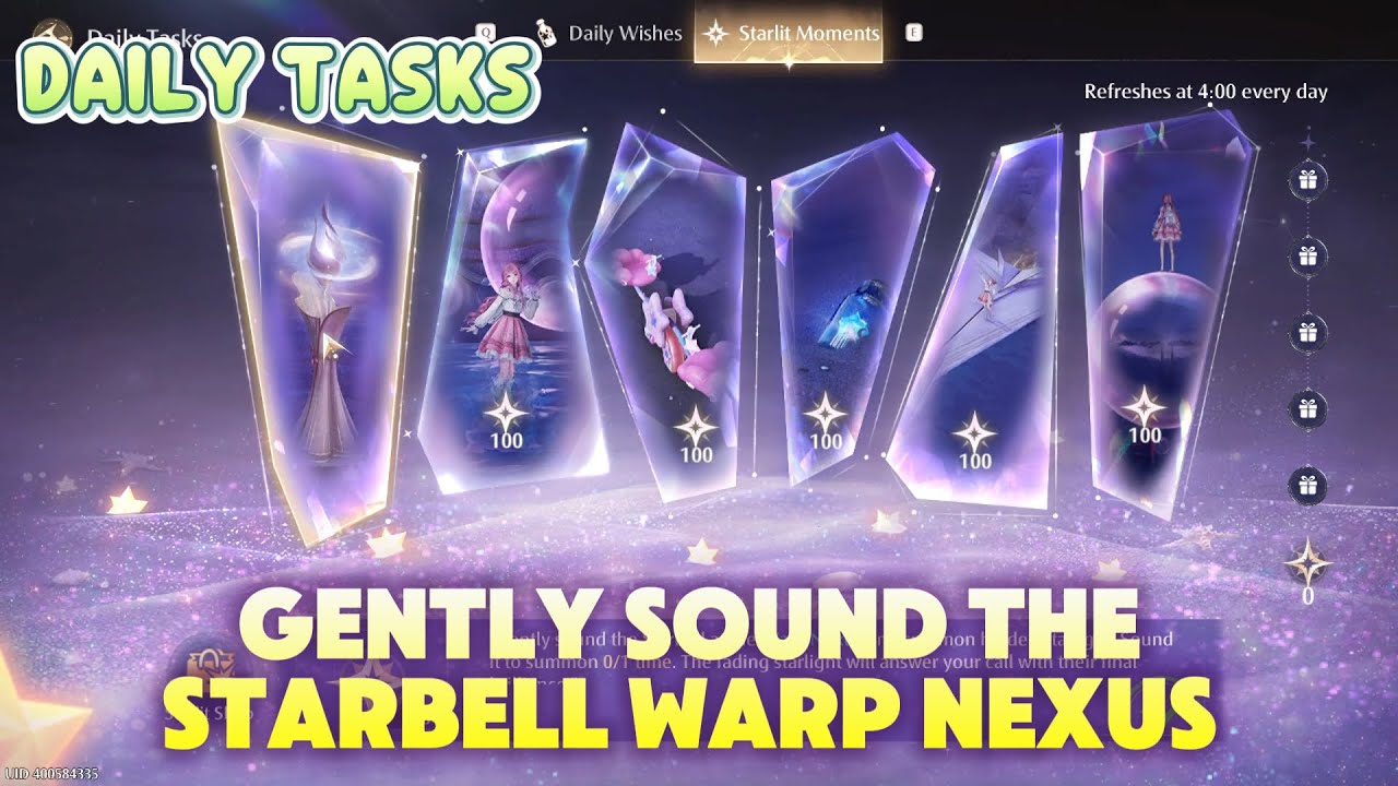 Gently sound the Starbell at the Warp Nexus and Summon Hidden Starlight ...