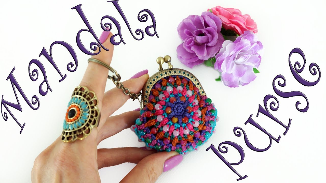 ♥ Crochet Mandala beaded PURSE ♥ Crochetka design studio