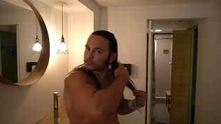 Being The Elite but it's just Matt Jackson brushing his hair for a minute and 14 seconds