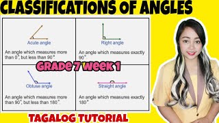 CLASSIFICATIONS OF ANGLES | Grade 7 Week 1 | Tagalog Tutorial |MathTV PH