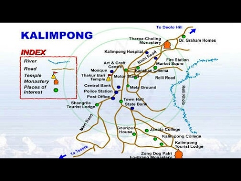 kalimpong district tourist map