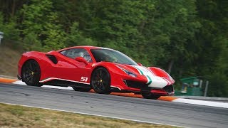 I filmed the new ferrari 488 pista on track with startup, full
throttle accelerations, fly bys and downshifts! while really like
looks of p...