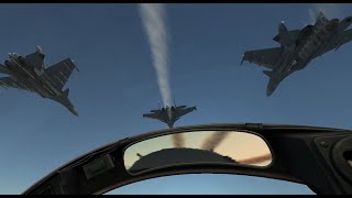A little formation flying practice | Su-33 F-15 | DCS