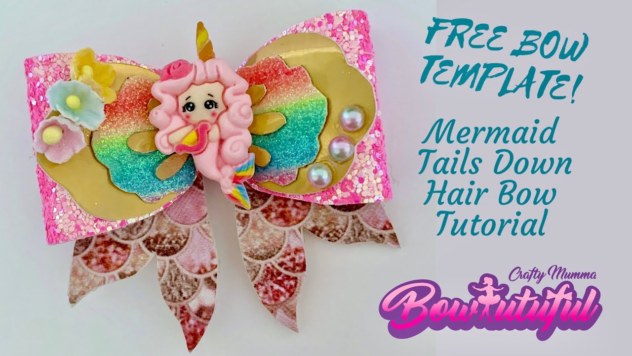 FREE bow template link in description.Mermaid hair bow tutorial. How to make hair bows. DIY π laΓ§o! - YouTube free-bow-template-link-in-description-mermaid-hair-bow-tutorial-how-to-make-hair-bows-diy-la-o-youtube