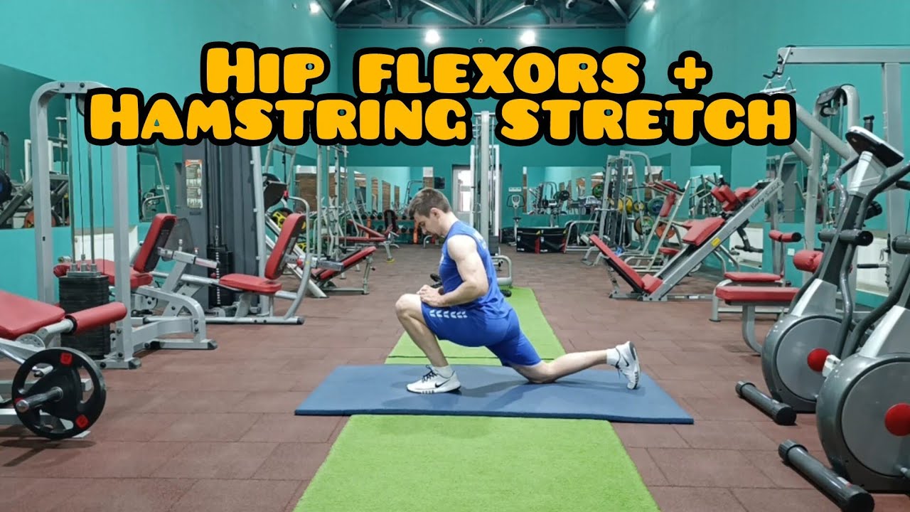 HOW TO: HIP FLEXORS + HAMSTRING STRETCH / HYBRID WARM UP EXERCISE - YouTube