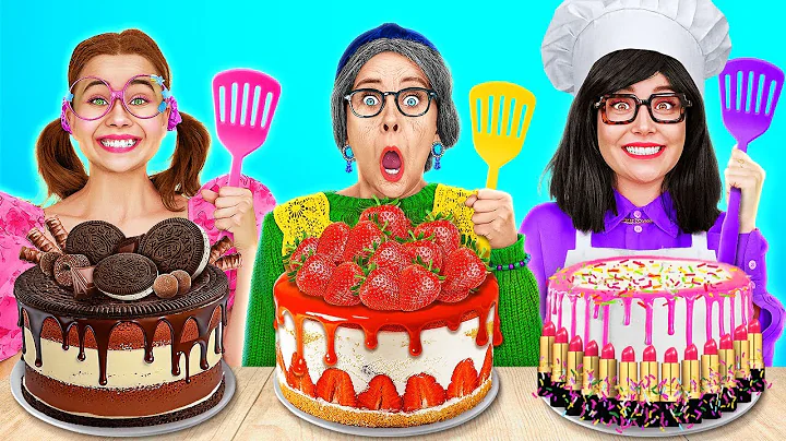 Me vs Grandma vs Mom Cooking Challenge! Kitchen Gadgets & Funny Moments by 123 GO!