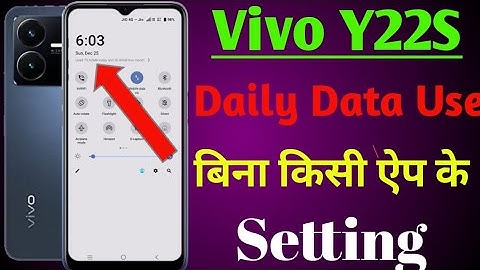 vivo y22s daily data usage setting/vivo y22s me daily data use kaise dekhe/vivo y22s daily data use