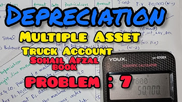 Depreciation |Prob #7| SLM |Truck Account | B.com part 1 BBA CA inter| Sohail Afzal |