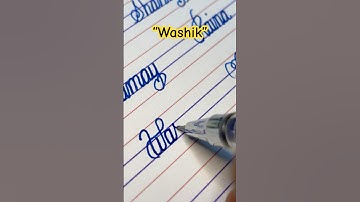 “Washik” name in cursive handwriting #handwriting #share #art #cursive #calligraphy #share #shorts