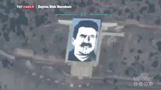 Zeytin Dalı Harekatında Darmık Dağında Tespit Edilen Pkk Elebaşı Posterinin Yok Ediliş Anı