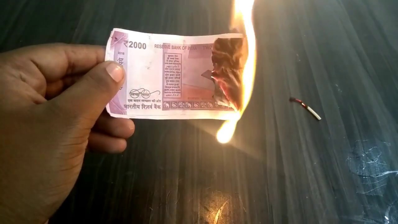 Burning New ₹2000 Rupee Indian Note ! No Gps Chip Detected ! EXCLUSIVE YouTube