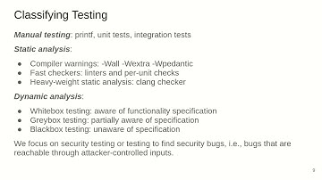 CS-412 Software Security: 0x08 Testing