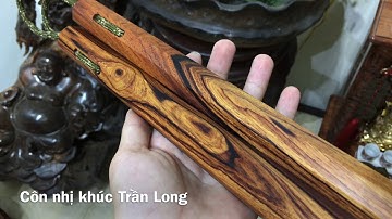 [Trần Long] Côn nhị khúc Cẩm Lai vân vàng hiếm gặp, tỉ mỉ từng góc cạnh.