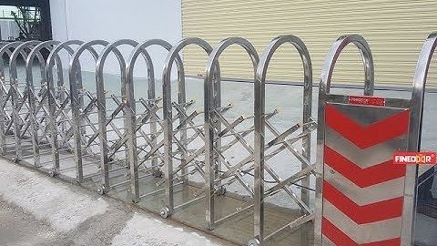 Cổng xếp inox tự động Finedoor
