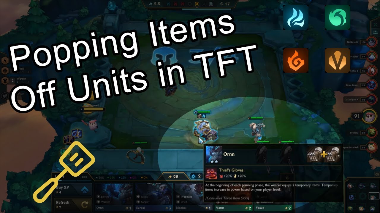 Popping Items Off Units in TFT With Elemental Hexes