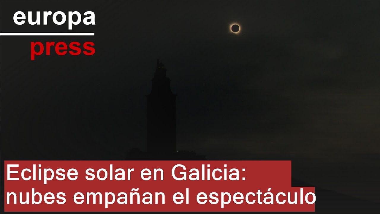 El eclipse solar en Galicia: un acontecimiento espectacular con seguimiento desigual por nubes