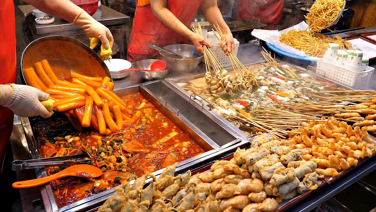 №1 Tteokbokki в Пусане, Корея! Вся семья с энтузиазмом готовит. / Корейская еда