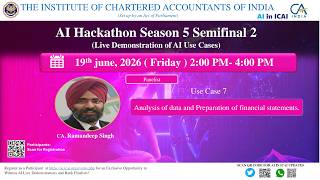 AI Hackathon Season 5 Semi-Final 2 UC 07 Analysis of financial statements by CA. Ramandeep Singh
