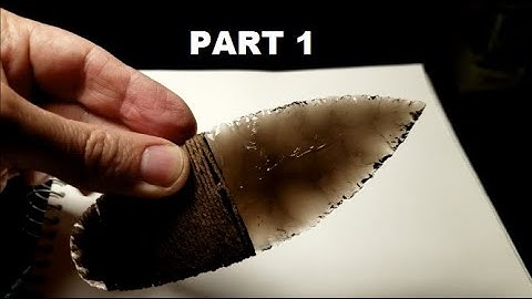 862 - Flintknapping Leaf-Shaped Obsidian Knife 1/3