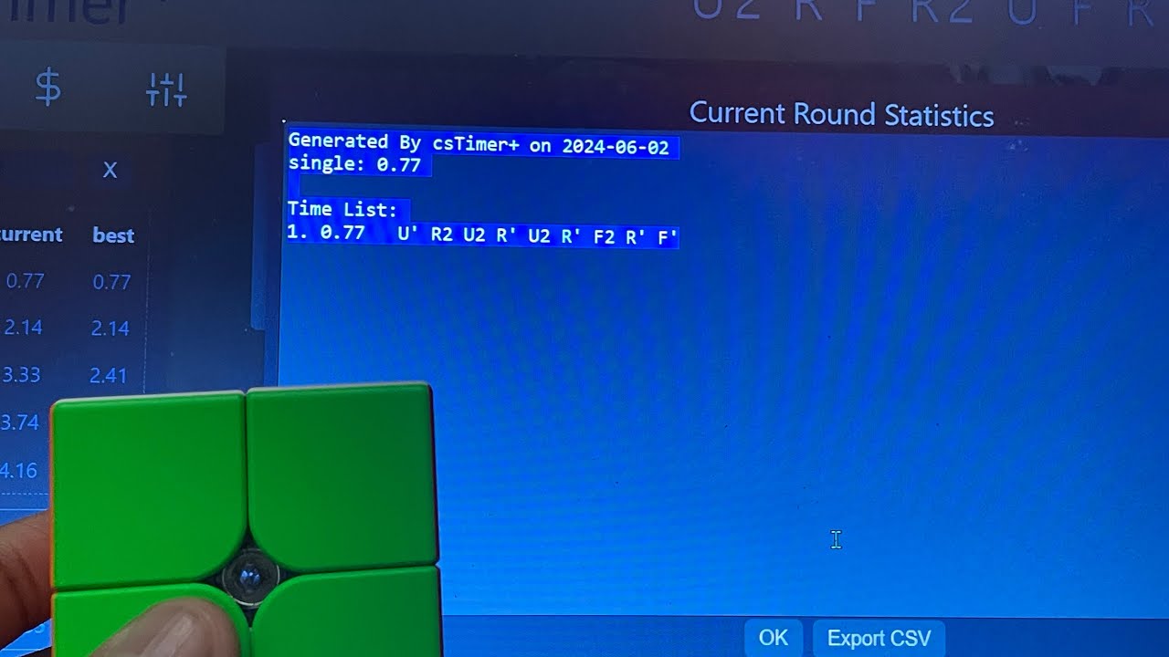 Green Stackmat 0.77 2x2 Stackmat Single!!!! // Gan 251 M Pro Solves - YouTube