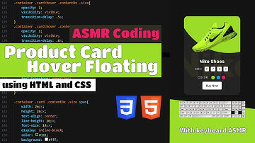 ASMR Programming | Product Card Hover Floating - No Talking