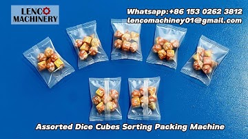 Automatic Dice Cubes Sorting Packing Machine I Mixed toys Counting Packaging Machine