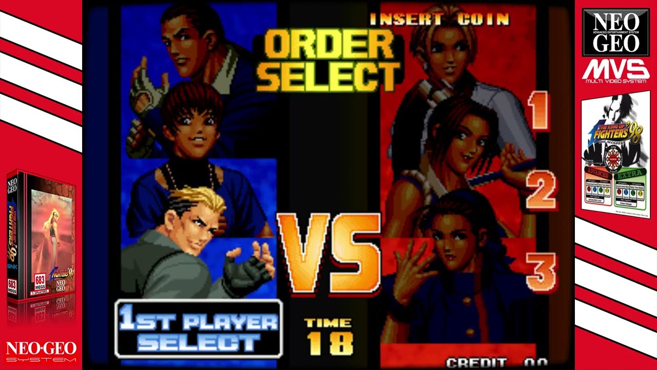 더킹오브파이터즈 시즌98 랜덤캐릭터로 울트라하드 최고 어려운 난이도 단한번에   클리어 완료