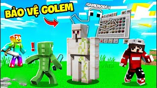 Minecraft Thử Thách Bảo Vệ Golem Khỏi Người Tàng Hình Siêu Cấp