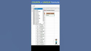 COUNTA + UNIQUE Formula In Excel #excel #exceltips #shorts #exceltutorial #msexcel #microsoftexcel