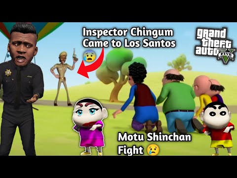 GTA 5: Inspector Chingum First Time Come To Meet Shinchan😍 & Arrest Motu 😰In Los Santos|Ps Gamester