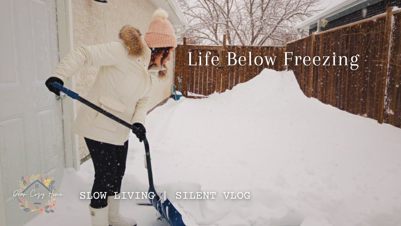 Shoveling Snow & Cozy Winter Morning | Winter Slow Living