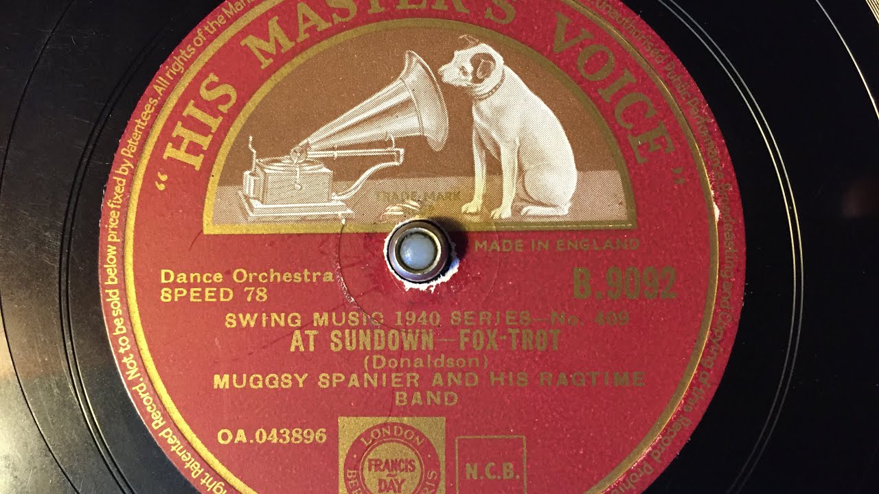 Muggsy Spanier At Sundown 78 Rpm HMV B9092 YouTube
