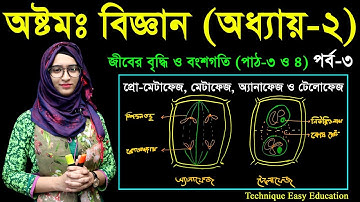 17. Class 8 Science Chapter 2 (Part-03) ll JSC Biggan Chapter 2 ll Eight Biggan 2 ll মাইটোসিস