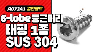 일반볼트_6-lobe 둥근머리 태핑1종 SUS304