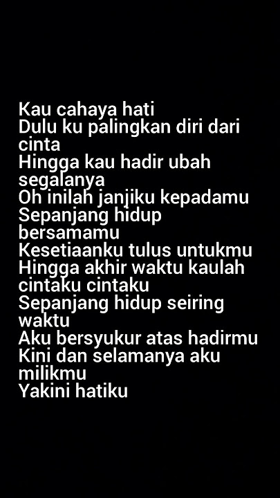 Lirik/Sepanjang Hidup (For the Rest of My Life) - Malay #liriklagu #masukberanda