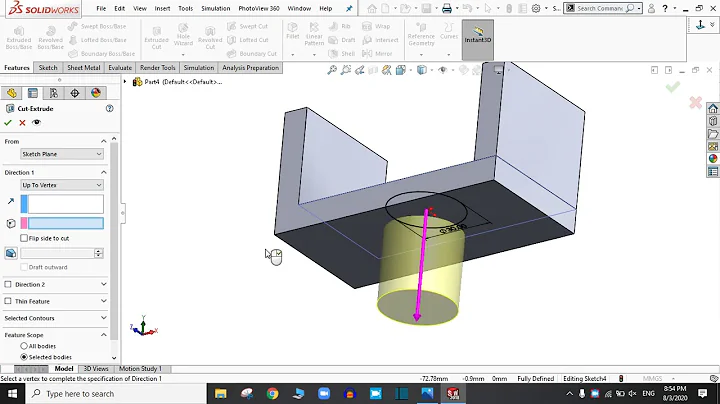 Solidworks Exercise 1: Extrude boss/base and extrude cut | Exercise For Beginners