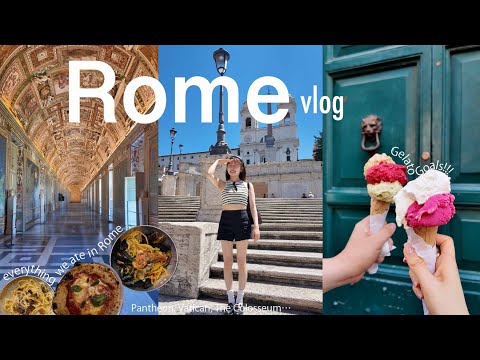 【Italy vlog】歩いているだけでお洒落な街ローマの休日3日間🇮🇹 | 絶品イタリア料理/ 人生1ジェラート/ 世界遺産巡りetc…