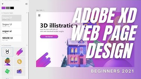 ADOBE XD WEB PAGE DESIGN FOR BEGINNERS 2021