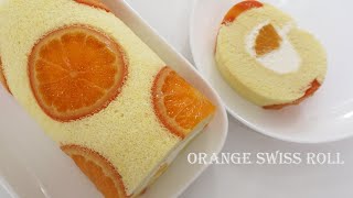 香橙蛋糕卷：香甜清爽百吃不厌，橙子不知道怎么好吃就拿来做蛋糕吧，简单容易操 Orange Swiss Roll