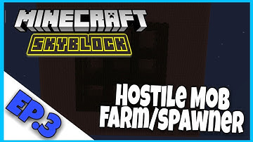 SkyBlock #3-Hostile mob farm/spawner - Minecraft pe - in Hindi