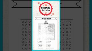 Hard Weather Word Searches | Ages 8+