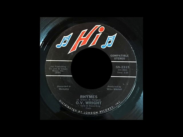 O.V. Wright - Rhymes - YouTube