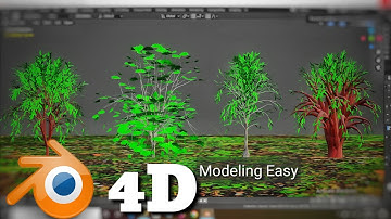 Blender Tree Modeling Tutorial (add-ons) / 4D Tree Modeling blender/ #BlenderTreeModeling *Day Sun*