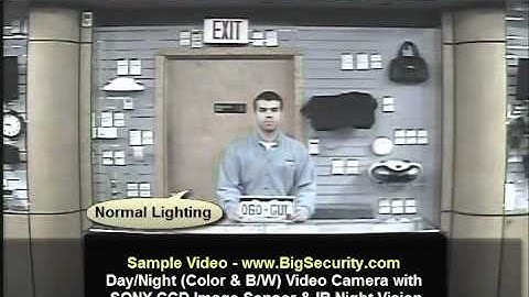 BigSecurity.com Day/Night Video Camera with IR Night Vision Sony CCD Image Sensor Sample Video