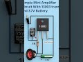 simple mini amplifier connection circuit diagram #shots #electrical #electrician