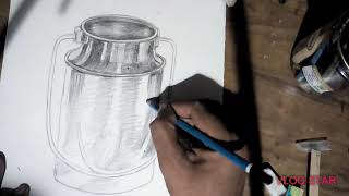 Still Life-3D object drawing with charcoal Pencil#step by step for beginners#still life drawing#arts screenshot 2