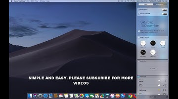 HOW TO ENABLE OR DISABLE NIGHT SHIFT FROM NOTIFICATION CENTER IN MAC OS MOJAVE