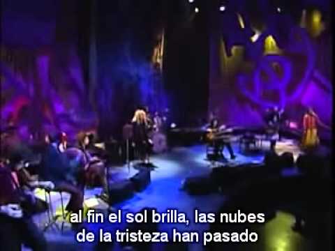 Jimmy Page and  Robert Plant with porl thompson of the cure Battle Of Evermore live subtitulada