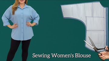 Sewing a Loose-Fit Blouse for All Sizes ✂️| Easy Pattern & Full Tutorial💯